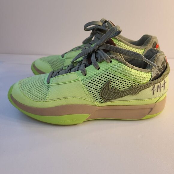 Nike Ja 1 Zombie Halloween Lime Blast Oil Green Black FD6565-300 Men's Size 6.5 - Picture 3 of 10